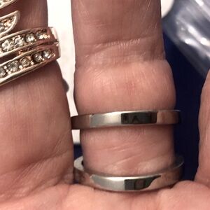 Stainless steel ring double band size 7 NWT